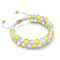 Honeysuckle and White | Gold | Double Mermaid Glass Bracelet